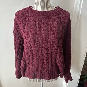 Maroon Knit Sweater American Eagle